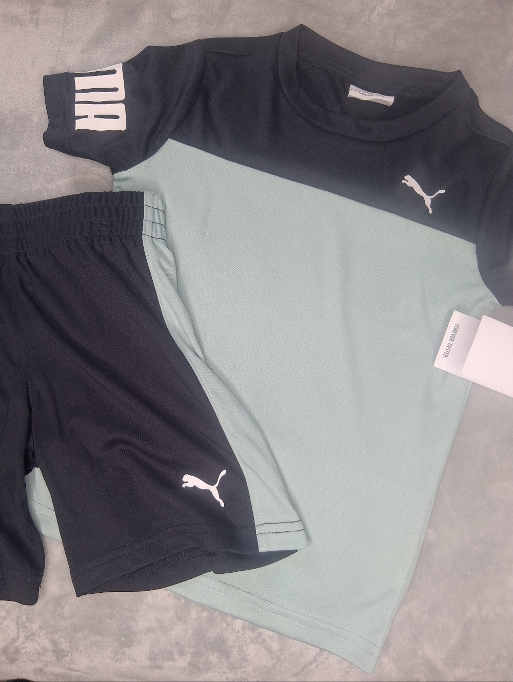 NWT Puma Boy's 2-Piece Performance T-Shirt & Shorts Activeware Multicolor Sz 4T
